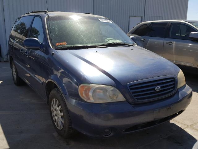 KNDUP131X26326279 - 2002 KIA SEDONA EX BLUE photo 1