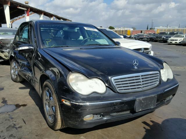 WDBRF61J02F242270 - 2002 MERCEDES-BENZ C BLACK photo 1