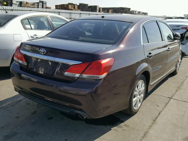 4T1BK3DB1BU376553 - 2011 TOYOTA AVALON BAS PURPLE photo 4