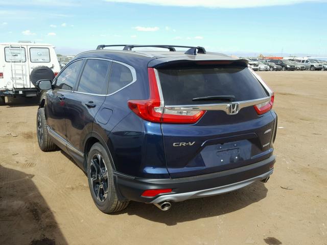 7FARW2H92JE014994 - 2018 HONDA CR-V TOURI BLUE photo 3