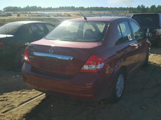 3N1BC1AP5BL432190 - 2011 NISSAN VERSA S RED photo 4