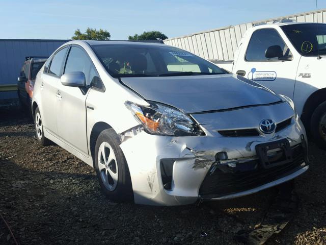 JTDKN3DU3D5637935 - 2013 TOYOTA PRIUS SILVER photo 1