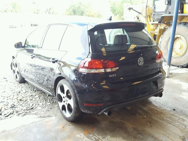 WVWHV7AJ0AW185508 - 2010 VOLKSWAGEN GTI BLACK photo 3