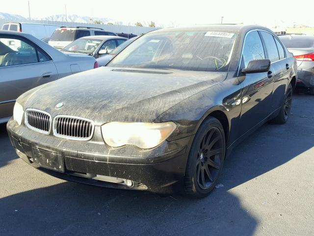 WBAGL634X2DP58198 - 2002 BMW 745 I BLACK photo 2