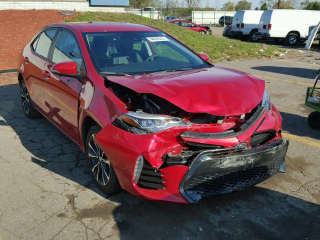 2T1BURHE9HC853905 - 2017 TOYOTA COROLLA RED photo 1