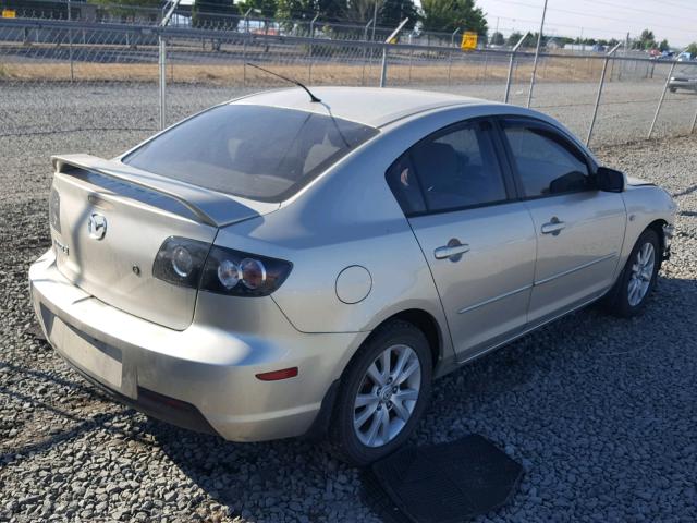 JM1BK12F281835193 - 2008 MAZDA 3 I SILVER photo 4