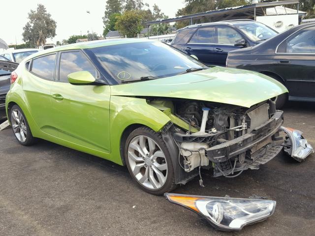 KMHTC6AD1CU026379 - 2012 HYUNDAI VELOSTER B GREEN photo 1