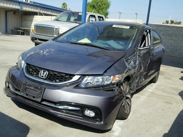 19XFB2F92EE210085 - 2014 HONDA CIVIC EXL GRAY photo 2