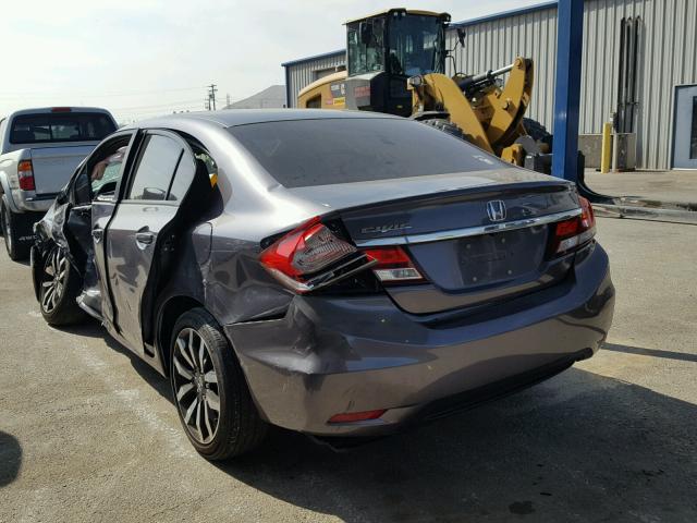 19XFB2F92EE210085 - 2014 HONDA CIVIC EXL GRAY photo 3