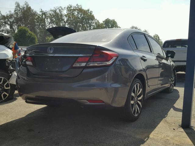 19XFB2F92EE210085 - 2014 HONDA CIVIC EXL GRAY photo 4