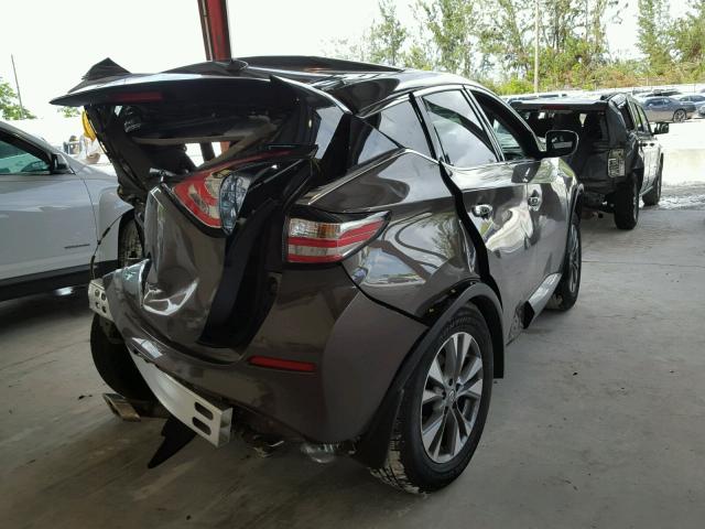 5N1AZ2MG1FN254580 - 2015 NISSAN MURANO S BROWN photo 4