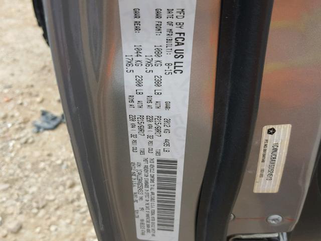 1C4NJCBAXGD524513 - 2016 JEEP COMPASS SP GRAY photo 10