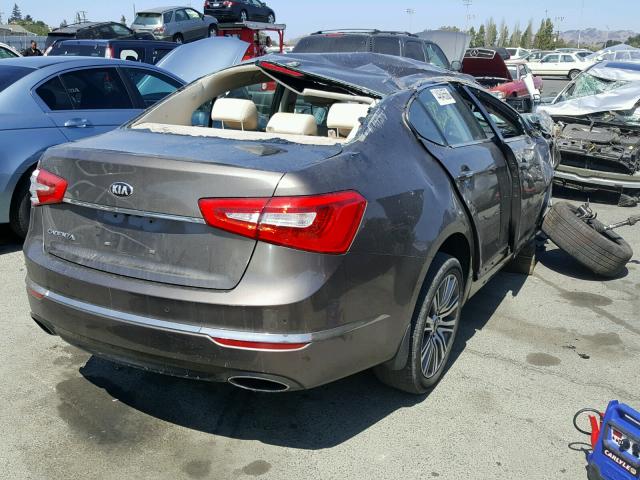 KNALN4D79E5152332 - 2014 KIA CADENZA PR GRAY photo 4