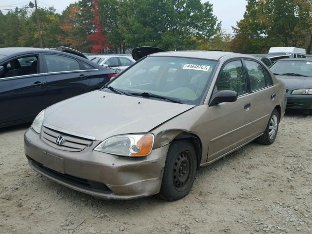 2HGES165X1H506961 - 2001 HONDA CIVIC LX BEIGE photo 2