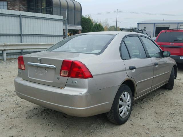 2HGES165X1H506961 - 2001 HONDA CIVIC LX BEIGE photo 4