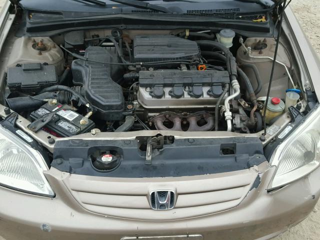 2HGES165X1H506961 - 2001 HONDA CIVIC LX BEIGE photo 7