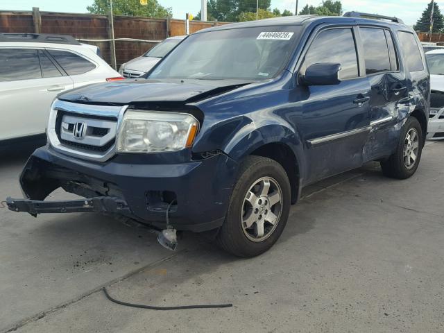 5FNYF4H94AB003630 - 2010 HONDA PILOT TOUR BLUE photo 2