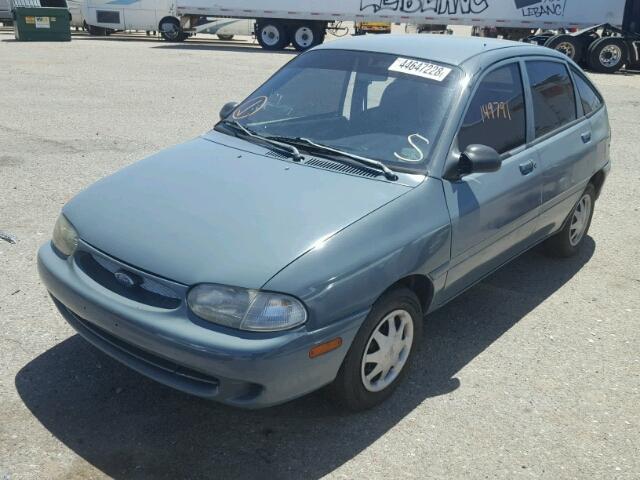 KNJLT06HXV6216828 - 1997 FORD ASPIRE GREEN photo 2