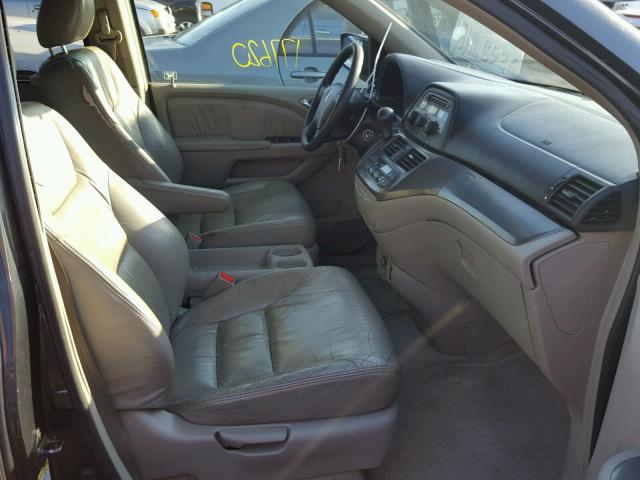 5FNRL38675B407654 - 2005 HONDA ODYSSEY EX GRAY photo 5