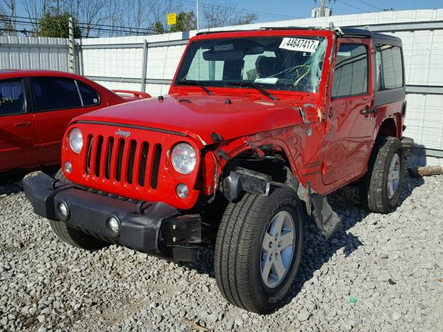 1C4AJWAG6GL263022 - 2016 JEEP WRANGLER S RED photo 2