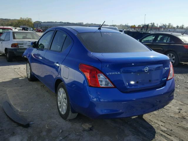 3N1CN7APXCL856564 - 2012 NISSAN VERSA S BLUE photo 3