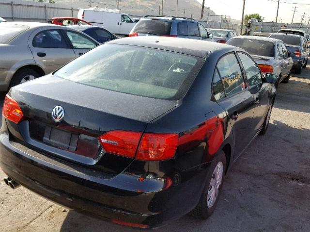 3VW2K7AJ7CM305058 - 2012 VOLKSWAGEN JETTA BASE 黑色 照片 4