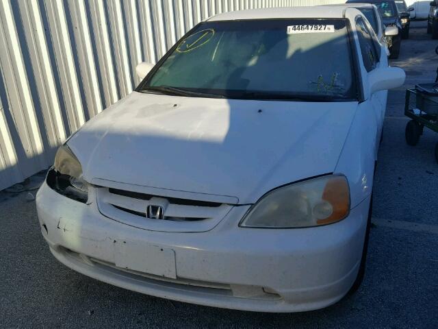 1HGEM22532L077043 - 2002 HONDA CIVIC LX WHITE photo 2