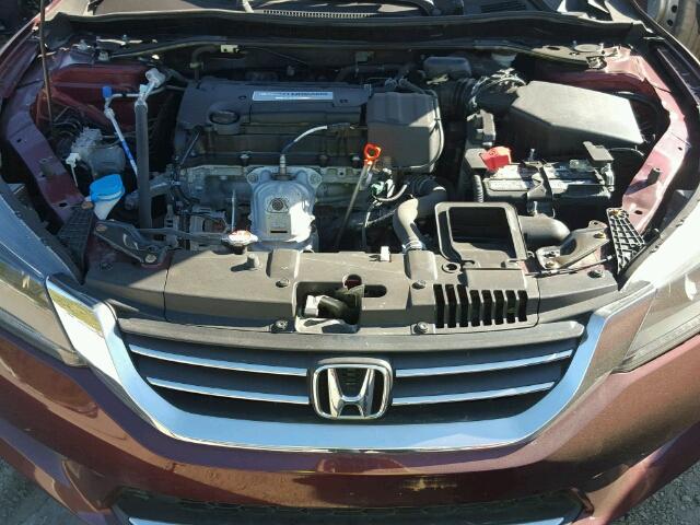 1HGCR2F53EA039685 - 2014 HONDA ACCORD BURGUNDY photo 7