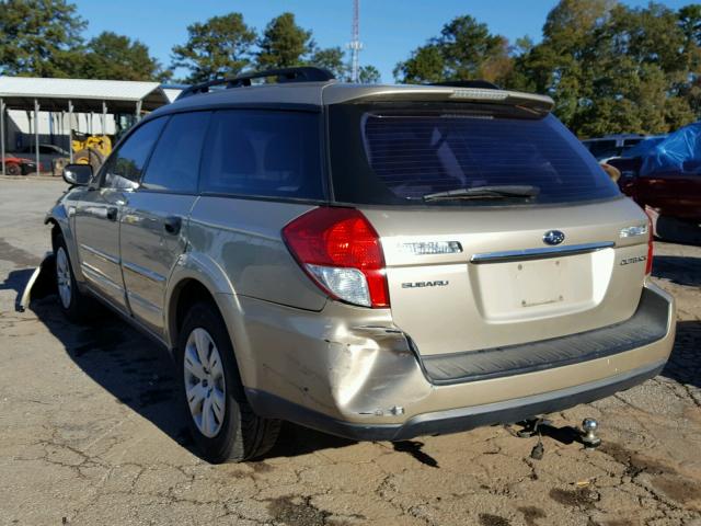 4S4BP60C687348515 - 2008 SUBARU OUTBACK GOLD photo 3