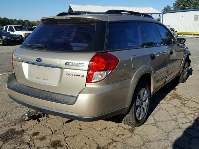 4S4BP60C687348515 - 2008 SUBARU OUTBACK GOLD photo 4