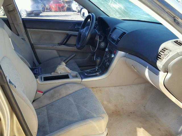 4S4BP60C687348515 - 2008 SUBARU OUTBACK GOLD photo 5