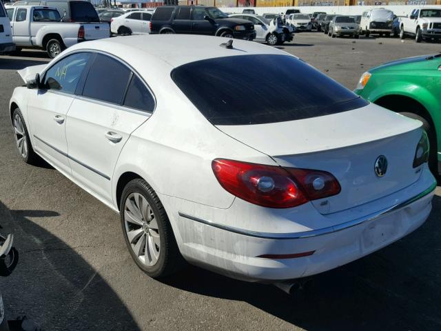 WVWMP7AN9BE713825 - 2011 VOLKSWAGEN CC SPORT WHITE photo 3