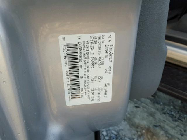 1D4HB48N86F180390 - 2006 DODGE DURANGO SILVER photo 10