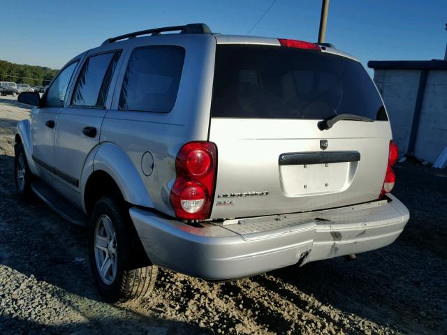 1D4HB48N86F180390 - 2006 DODGE DURANGO SILVER photo 3