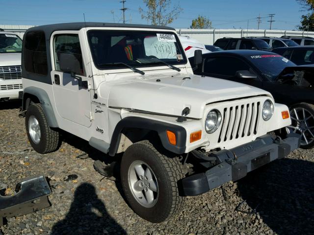 1J4FA49S5YP794087 - 2000 JEEP WRANGLER / WHITE photo 1