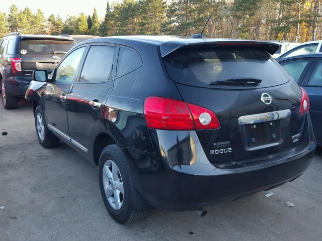 JN8AS5MV1DW650335 - 2013 NISSAN ROGUE S BLACK photo 3