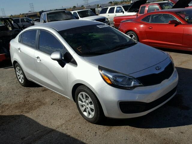 KNADM4A30D6279553 - 2013 KIA RIO LX SILVER photo 1