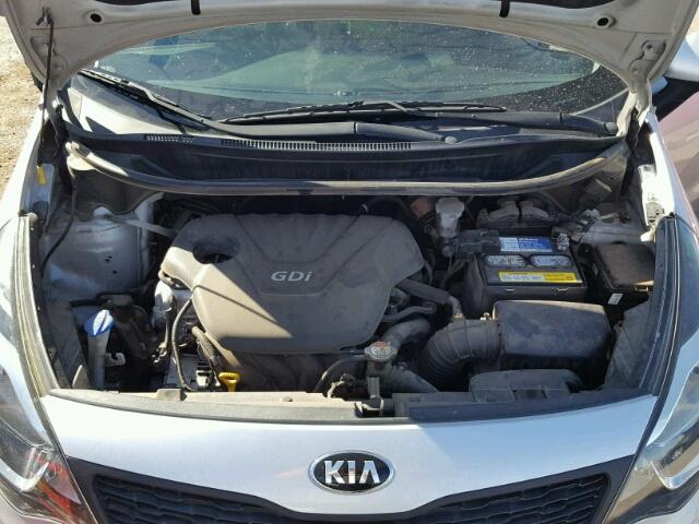 KNADM4A30D6279553 - 2013 KIA RIO LX SILVER photo 7