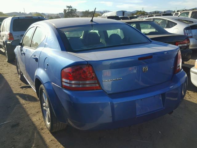 1B3LC56R98N688975 - 2008 DODGE AVENGER SX BLUE photo 3