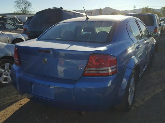 1B3LC56R98N688975 - 2008 DODGE AVENGER SX BLUE photo 4