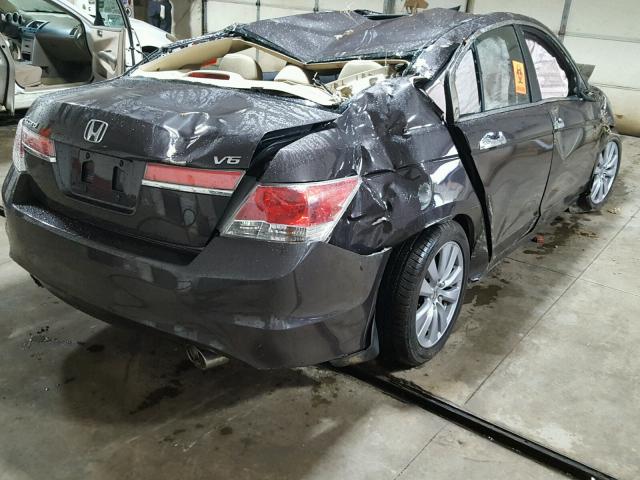 1HGCP3F73BA006517 - 2011 HONDA ACCORD GRAY photo 4