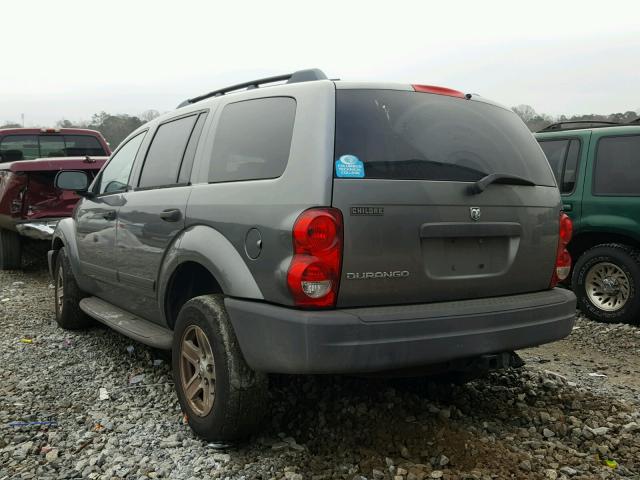 1D4HD38N96F110451 - 2006 DODGE DURANGO SX GRAY photo 3