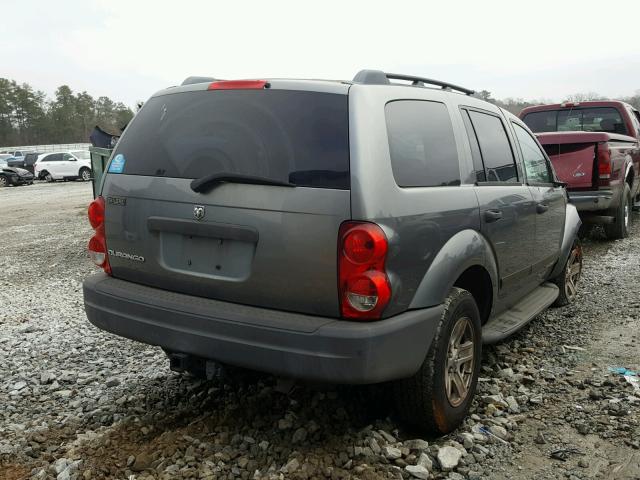 1D4HD38N96F110451 - 2006 DODGE DURANGO SX GRAY photo 4