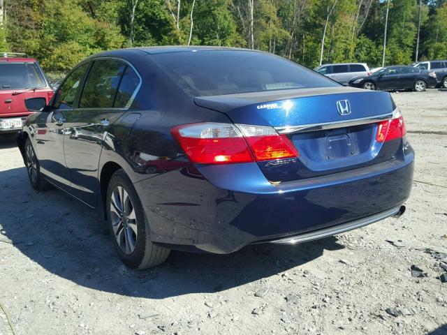 1HGCR2F34EA202911 - 2014 HONDA ACCORD LX BLUE photo 3