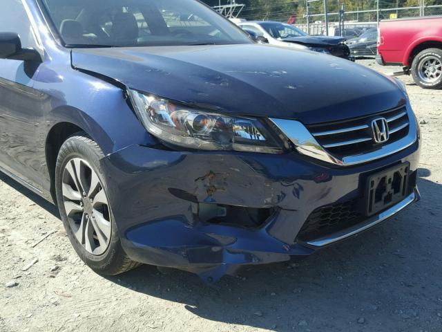 1HGCR2F34EA202911 - 2014 HONDA ACCORD LX BLUE photo 9