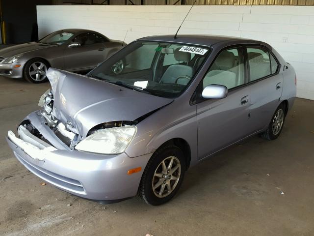 JT2BK12U320057331 - 2002 TOYOTA PRIUS SILVER photo 2