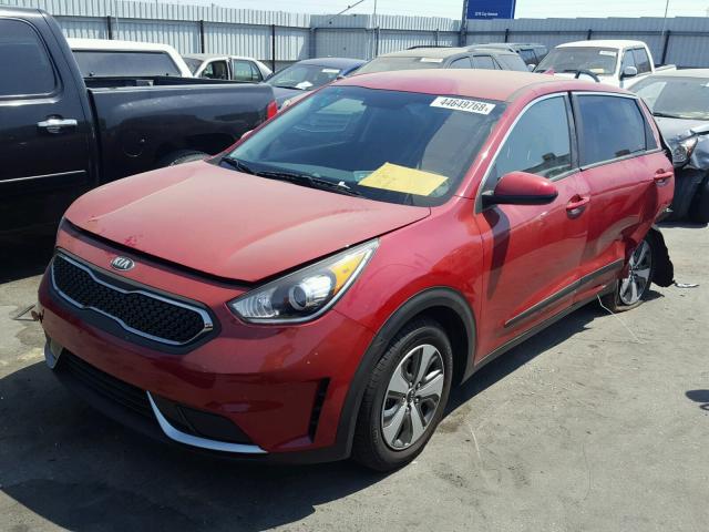 KNDCB3LC9H5100966 - 2017 KIA NIRO FE RED photo 2