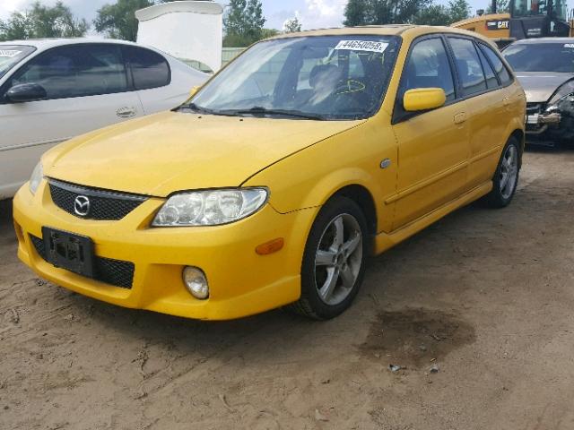 JM1BJ245031183194 - 2003 MAZDA PROTEGE PR YELLOW photo 2