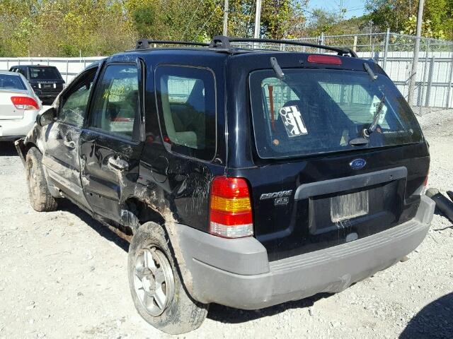 1FMUU01B01KD92713 - 2001 FORD ESCAPE XLS BLACK photo 3