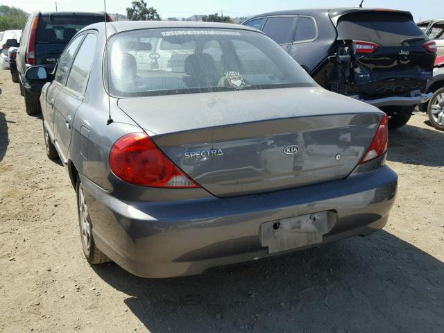 KNAFB121335264544 - 2003 KIA SPECTRA BA GRAY photo 3